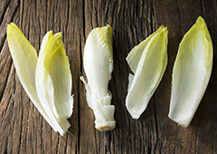 chicory leaves on a table