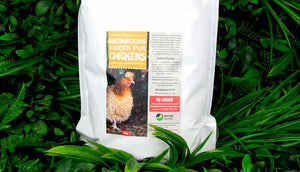 diatomaceous earth for chicken s close up detail of packaging