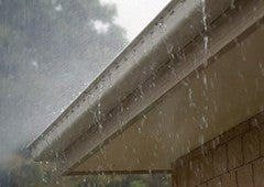 heavy rain on a house