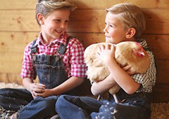 Young children will love having a chicken to care for and cuddle