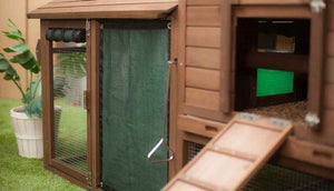 taj mahal chicken coop detail of shade cloth