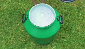 storage drum with protective seal view