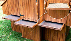 detail mansion chicken coop pull out cleaning tray
