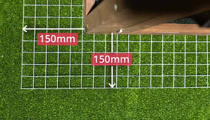 wire mesh flooring under coop with measurements