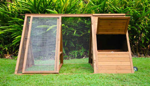 front view cluck house chicken coop