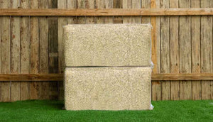two bales of hemp bedding for chicken coop